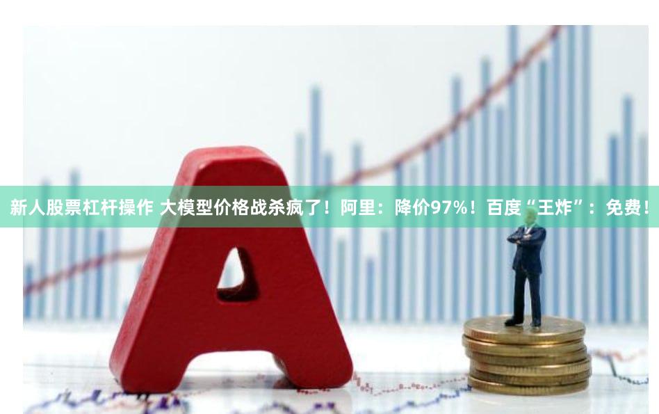 新人股票杠杆操作 大模型价格战杀疯了！阿里：降价97%！百度“王炸”：免费！