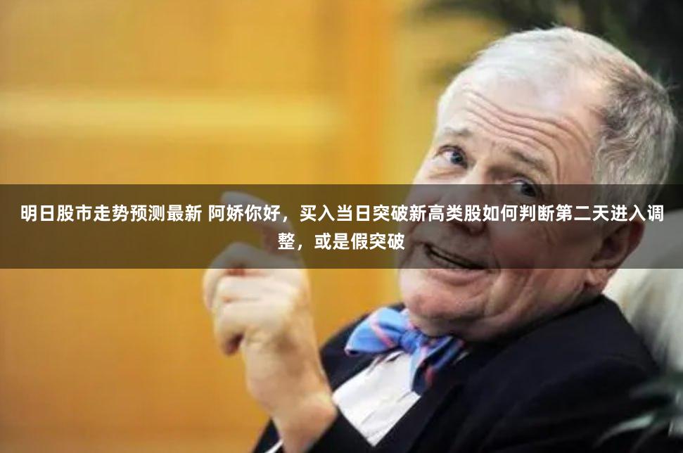 明日股市走势预测最新 阿娇你好，买入当日突破新高类股如何判断第二天进入调整，或是假突破
