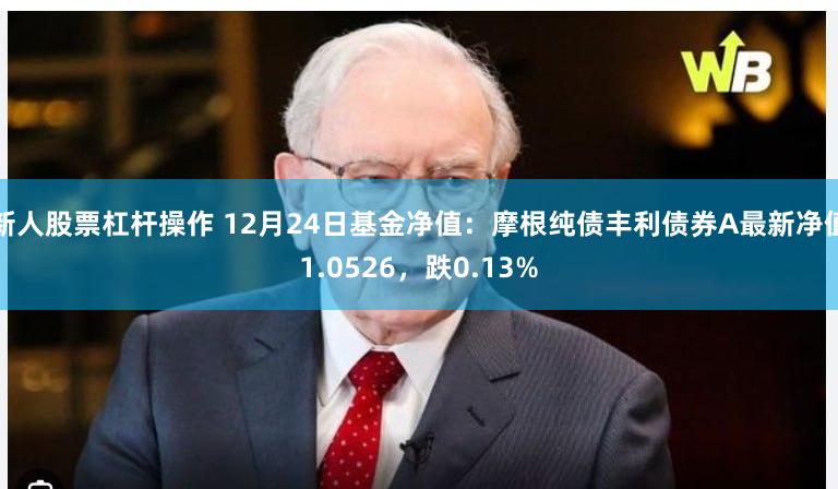 新人股票杠杆操作 12月24日基金净值：摩根纯债丰利债券A最新净值1.0526，跌0.13%