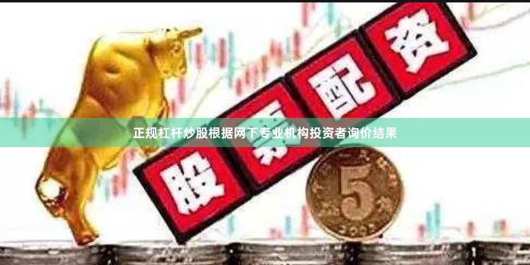 正规杠杆炒股根据网下专业机构投资者询价结果